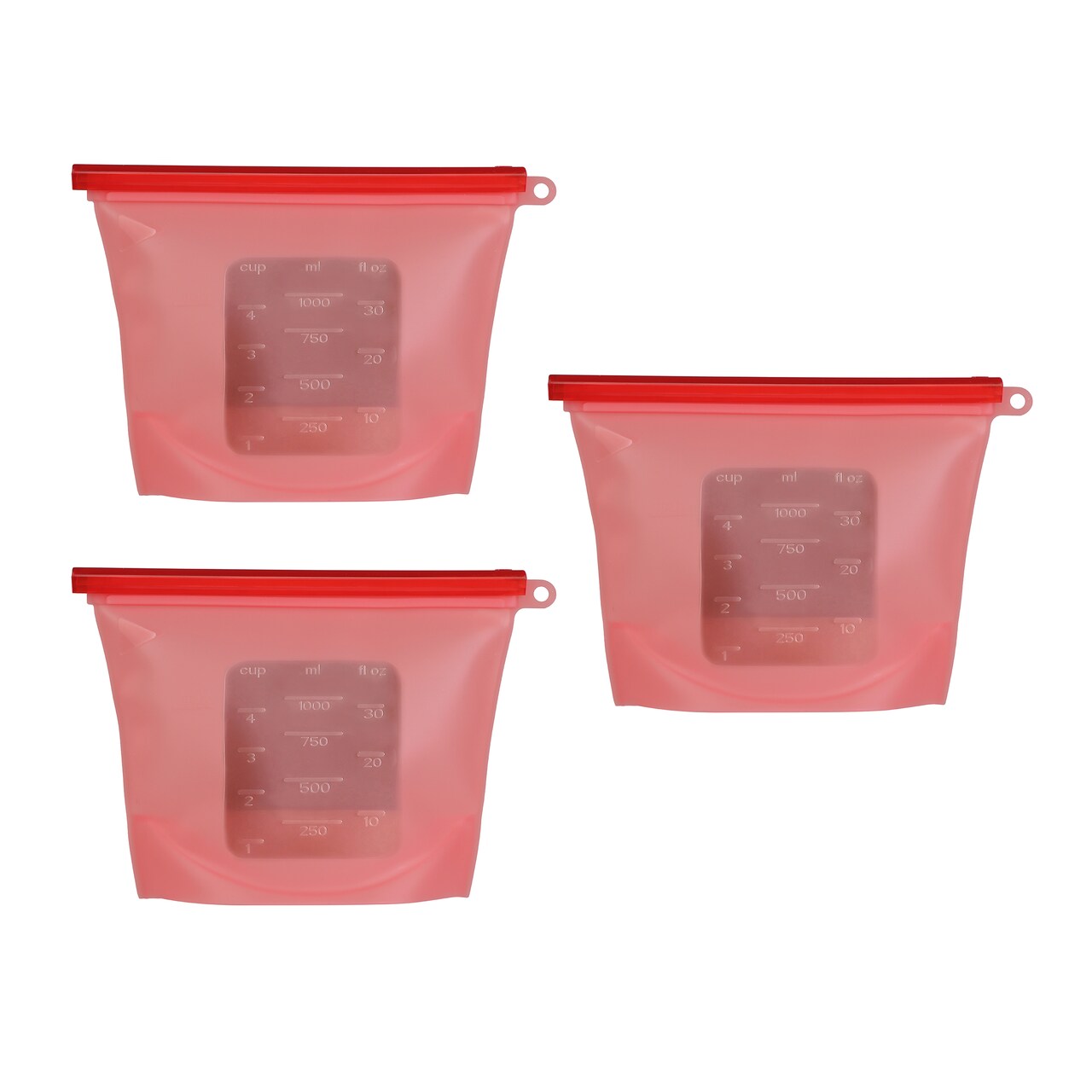 7Penn Silicone Food Storage Bag 1000mL - 3pk 7.75 x 4in Reusable Food Bags